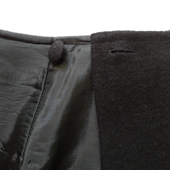 Vintage Passports for Pier 1 Imports Wool-Blend Wrap Mini Skirt Black Size S - Picture 5 of 10